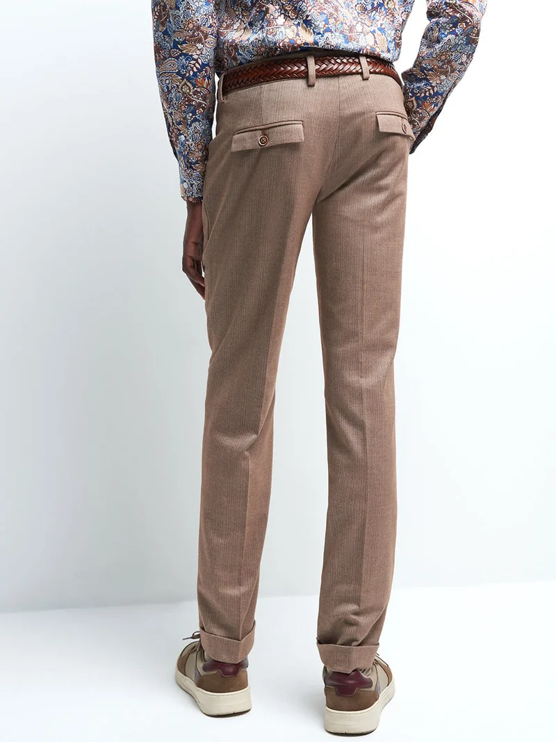 Pantalon coordonnable slim chevron