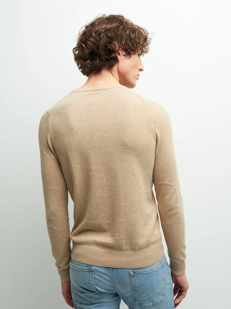 Pull col V en coton