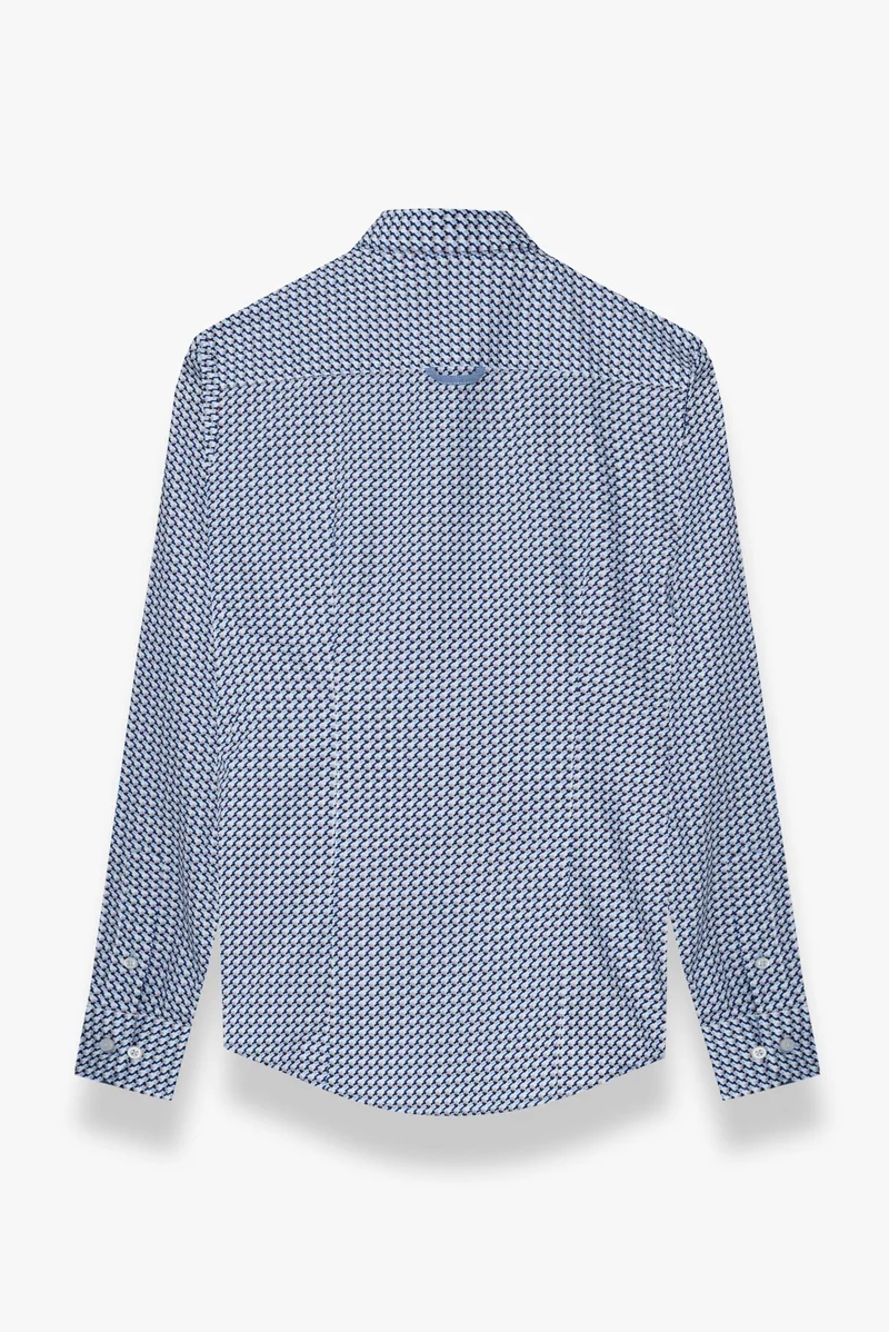 Beatrice Sport Poplin Women’s Shirt White Navy Blue