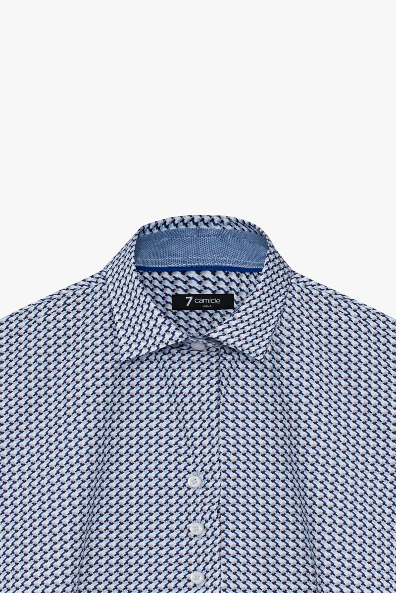 Beatrice Sport Poplin Women’s Shirt White Navy Blue