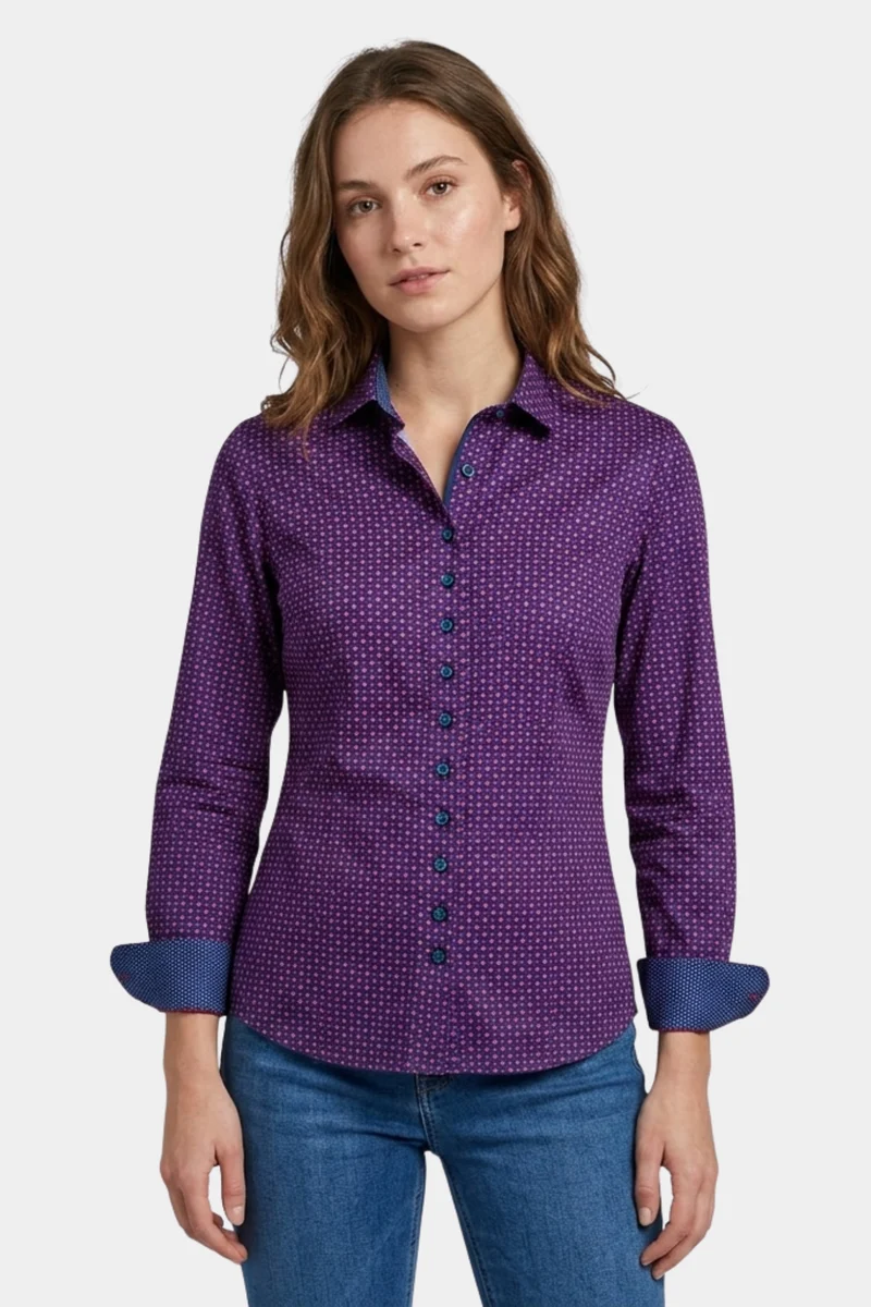 Beatrice Sport Poplin Women’s Shirt Purple Red