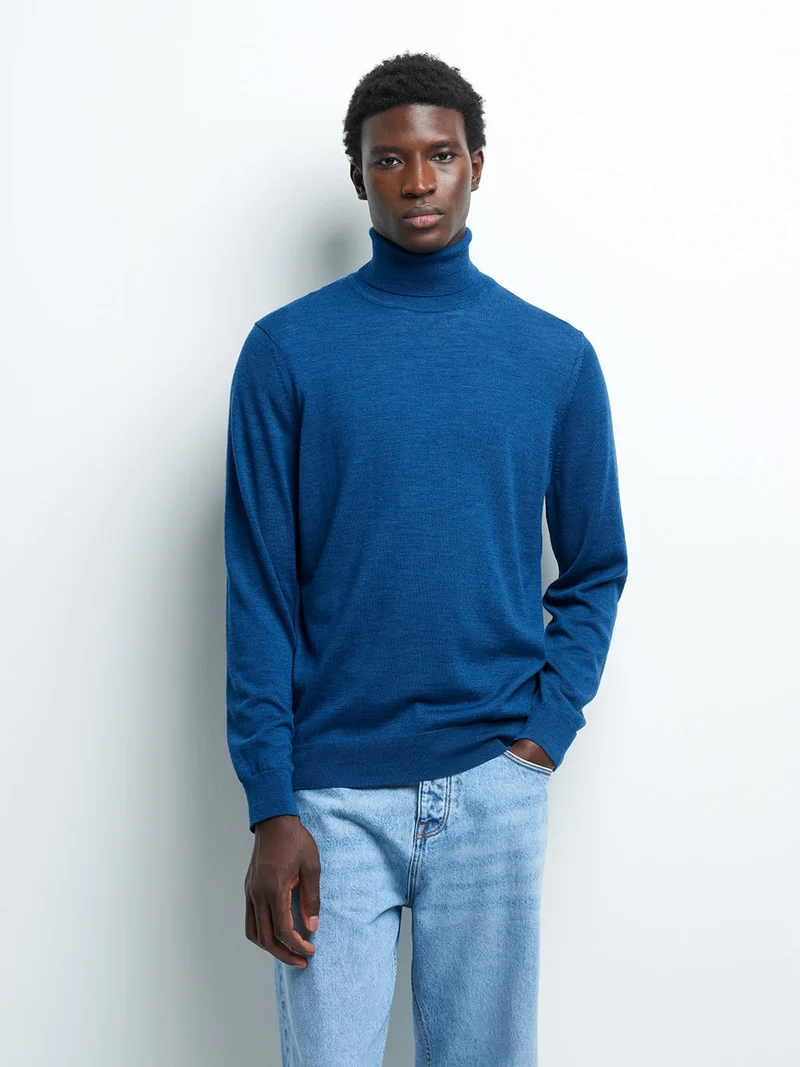 Pull col roulé en laine Mérinos