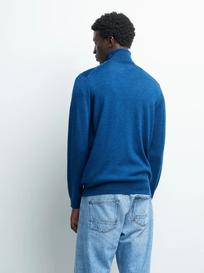 Pull col roulé en laine Mérinos