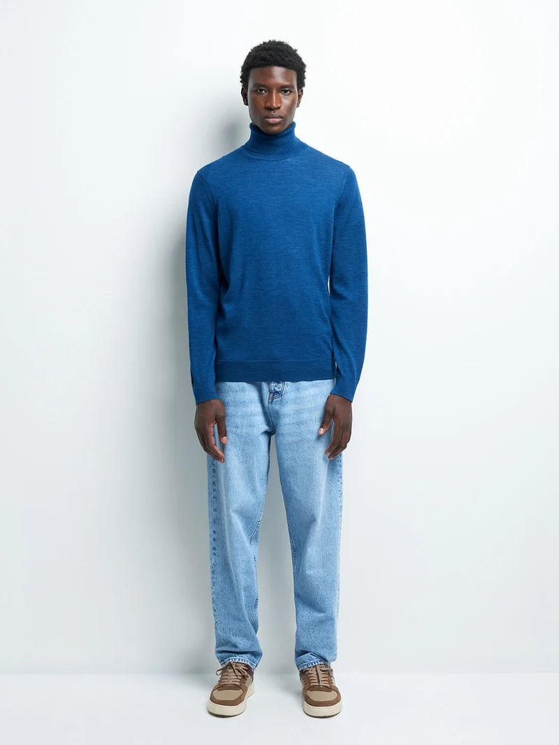 Pull col roulé en laine Mérinos