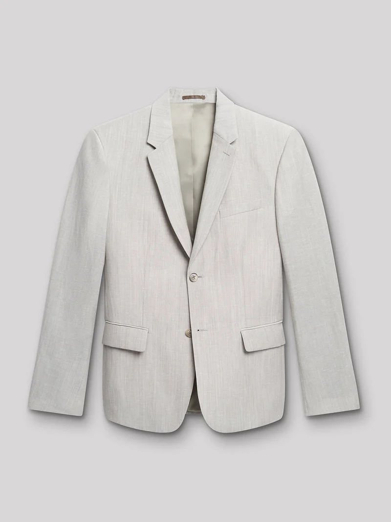 Veste coordonnable slim en lin mélangé
