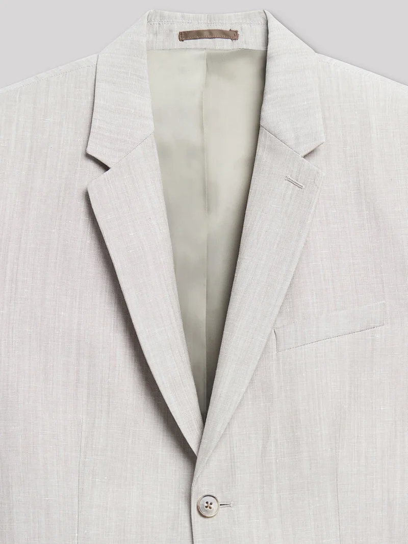 Veste coordonnable slim en lin mélangé