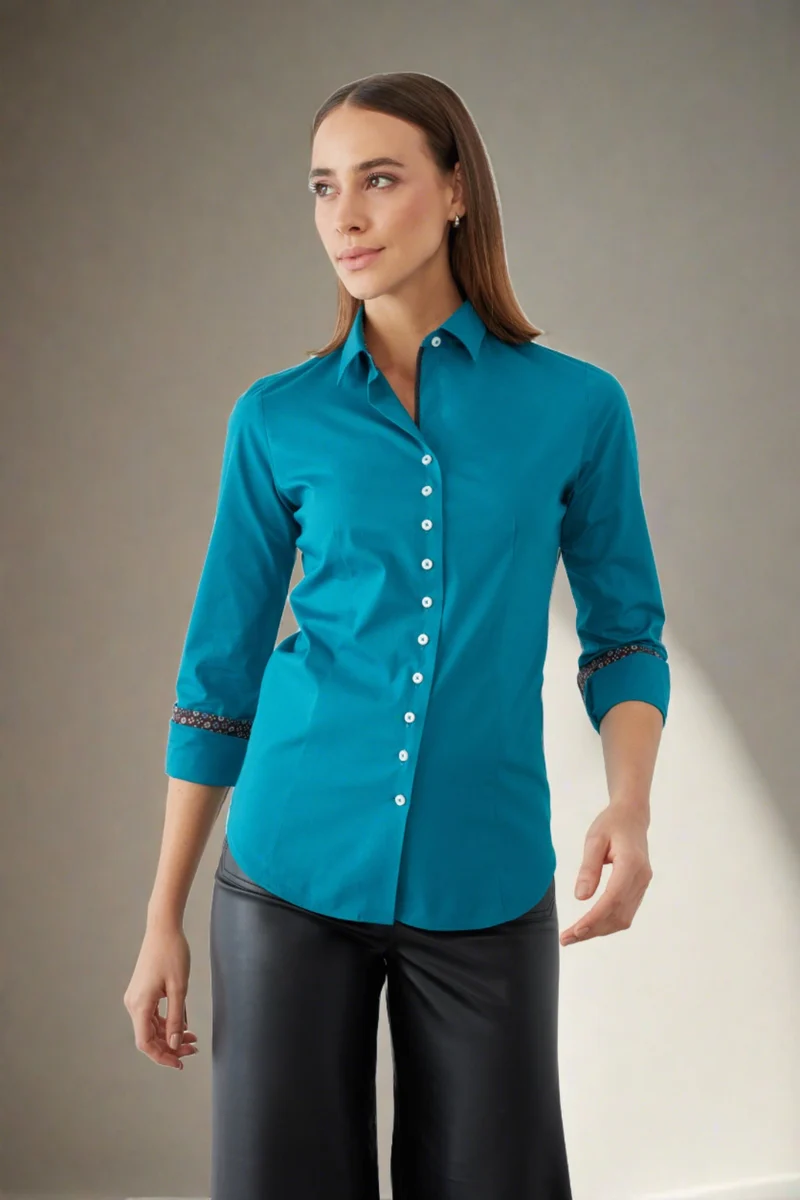 Beatrice Sport Poplin Stretch Women’s Shirt Green