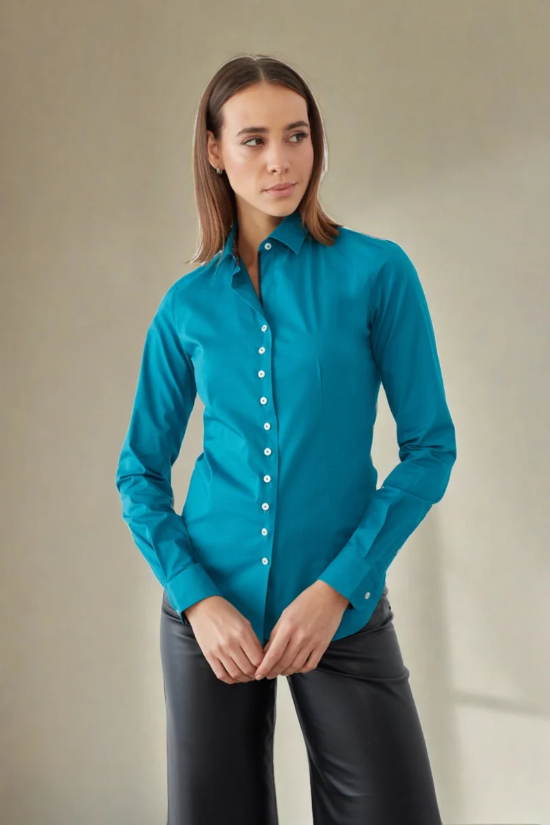 Beatrice Sport Poplin Stretch Women’s Shirt Green