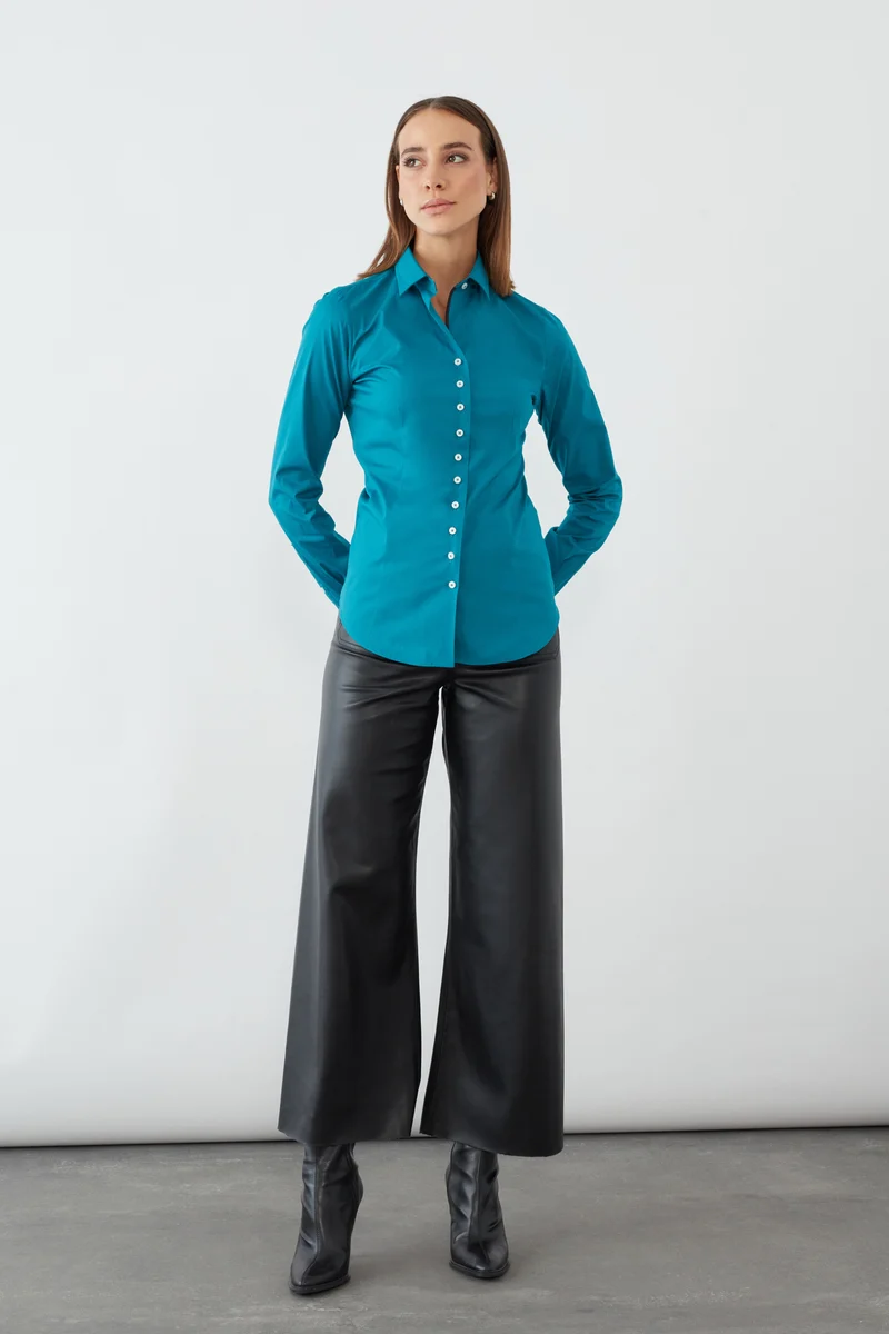 Beatrice Sport Poplin Stretch Women’s Shirt Green