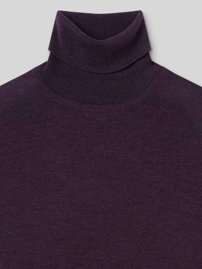 Pull col roulé en laine Mérinos