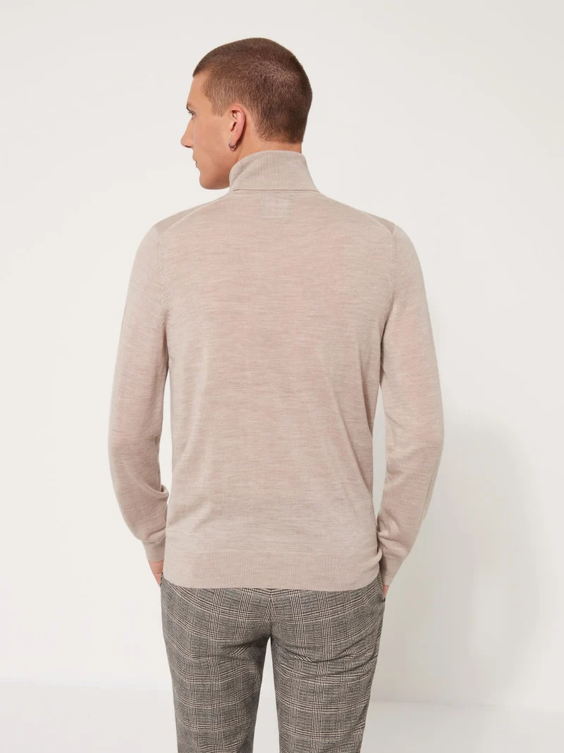 Pull col roulé 100% laine mérinos