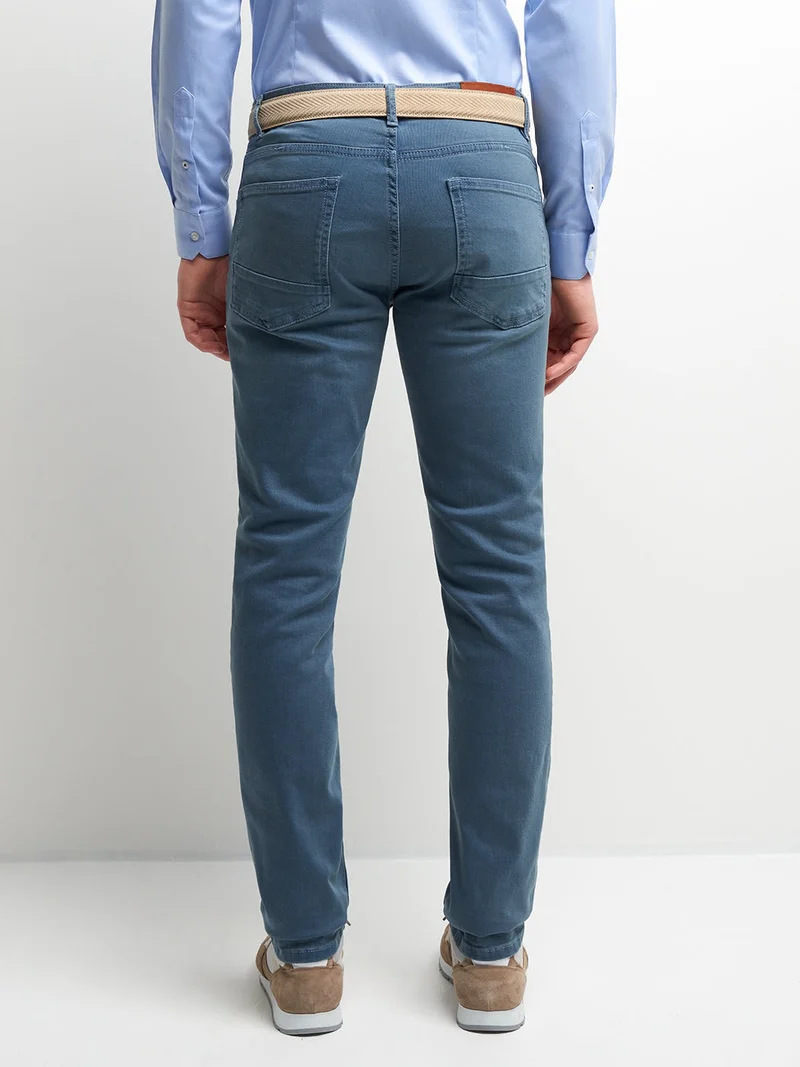 Jean couleur slim stretch délavé