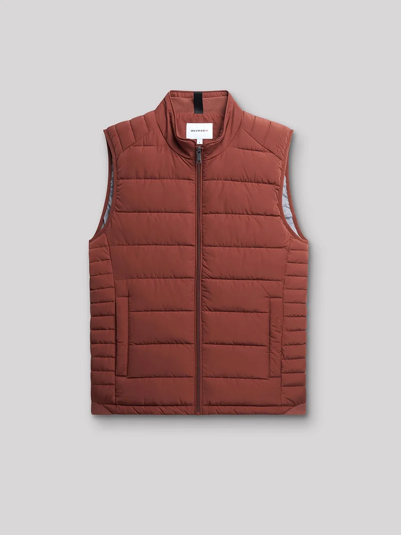 Gilet sans manche col montant