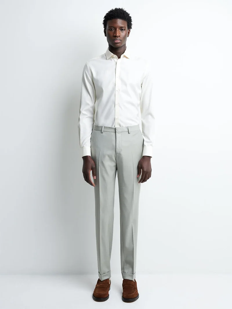 Pantalon de costume 100% en laine