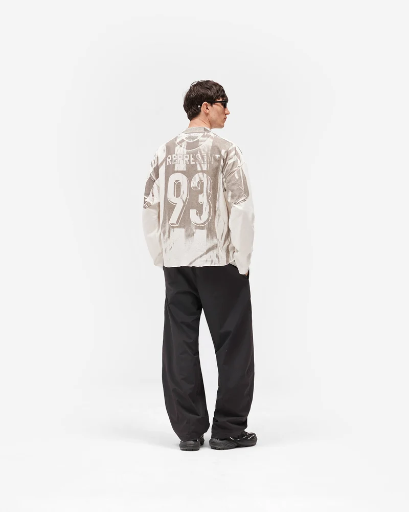 Printed Long Sleeve T-Shirt - Flat White