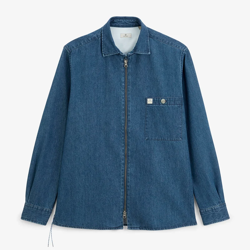 Surchemise zippée denim coton bleue SBPLAY