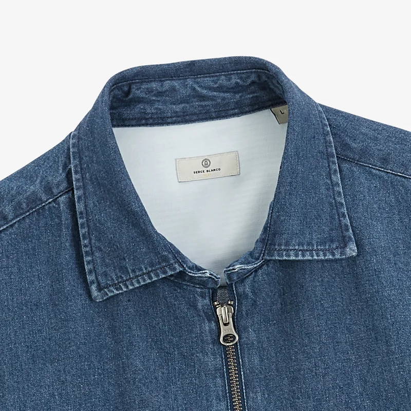 Surchemise zippée denim coton bleue SBPLAY