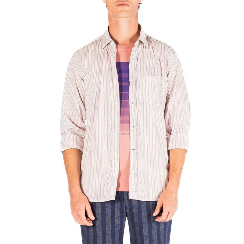 Chemise regular rose avec imprimé fantaisie