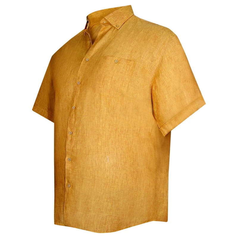 Chemise homme grande taille en lin coupe droite MONTE CARLO Doublissimo