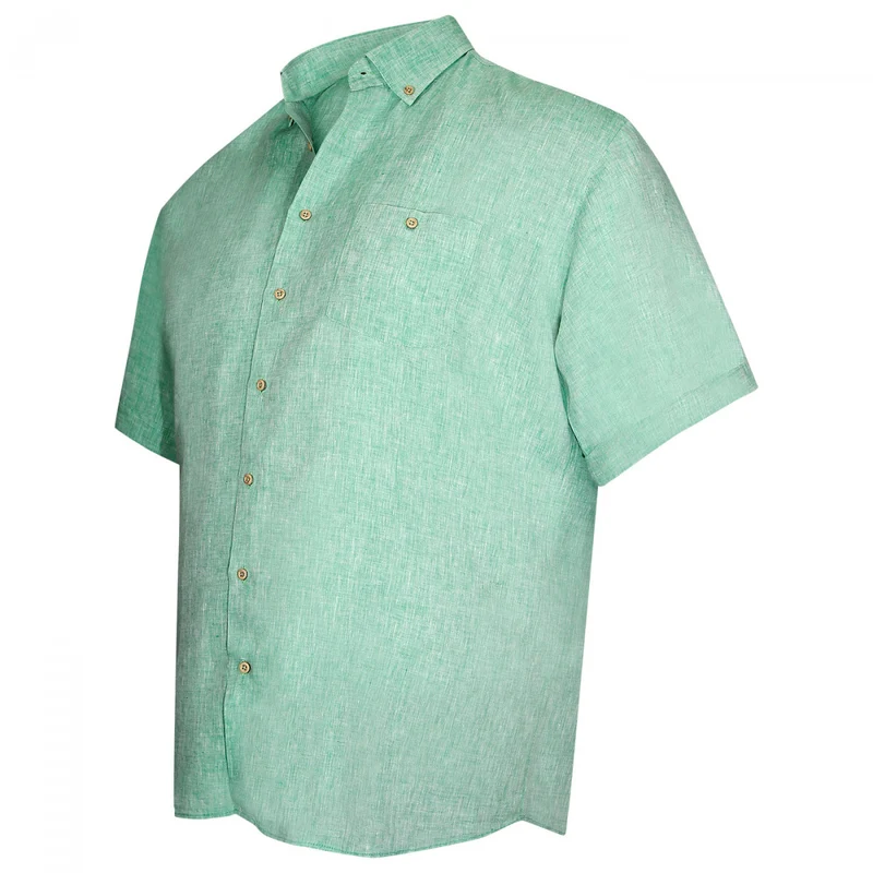 Chemise homme grande taille en lin coupe droite MONTE CARLO Doublissimo