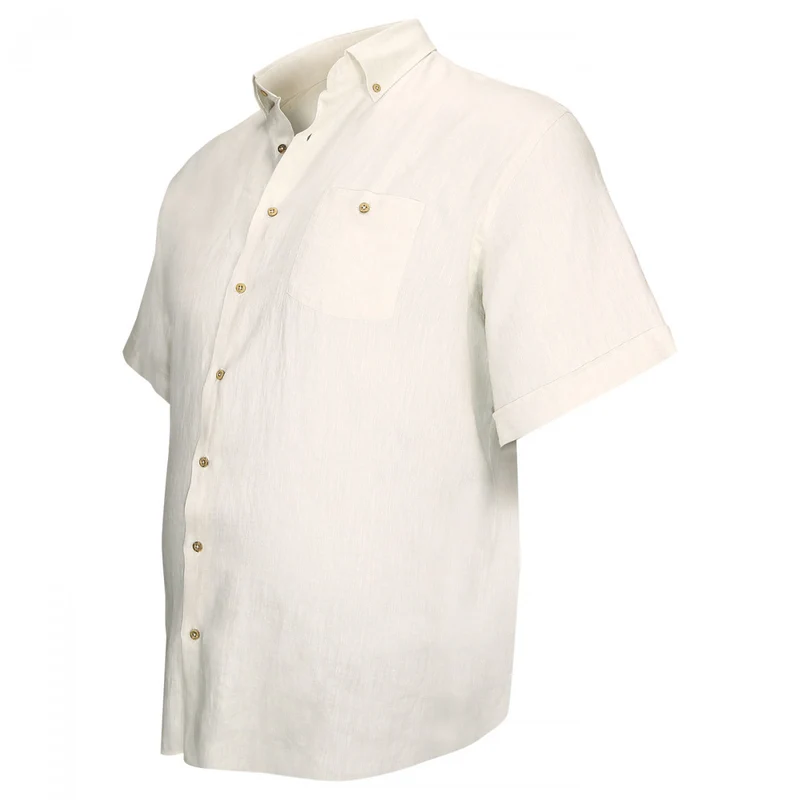Chemise homme grande taille en lin coupe droite MONTE CARLO Doublissimo