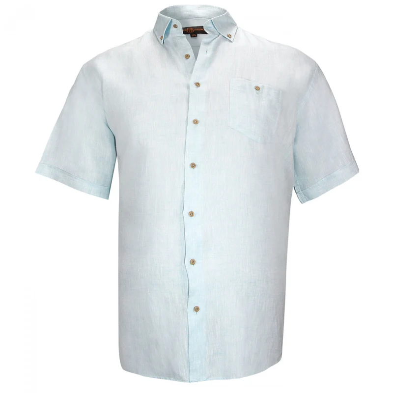 Chemise homme grande taille en lin coupe droite MONTE CARLO Doublissimo