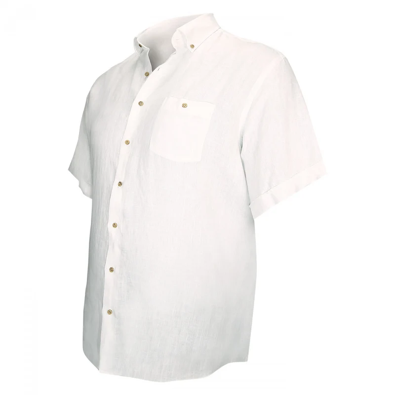 Chemise homme grande taille en lin coupe droite MONTE CARLO Doublissimo