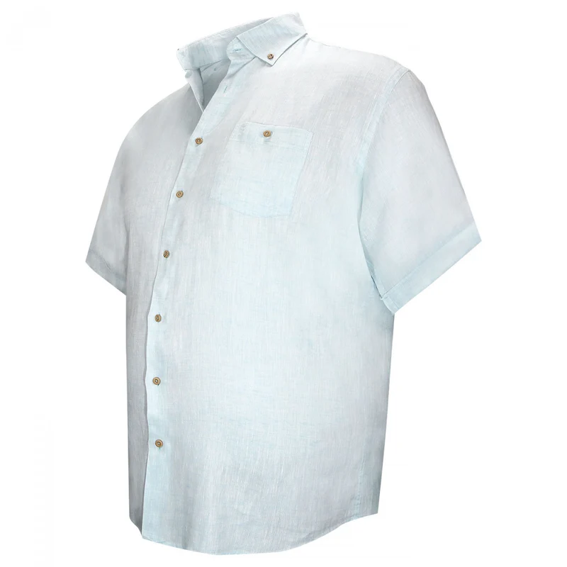Chemise homme grande taille en lin coupe droite MONTE CARLO Doublissimo