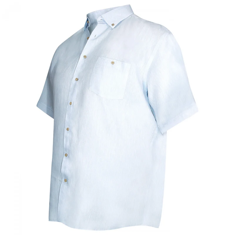 Chemise homme grande taille en lin coupe droite MONTE CARLO Doublissimo