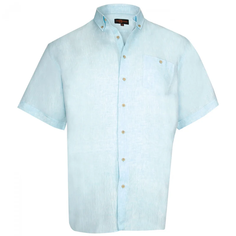 Chemise homme grande taille en lin coupe droite MONTE CARLO Doublissimo