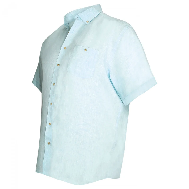 Chemise homme grande taille en lin coupe droite MONTE CARLO Doublissimo