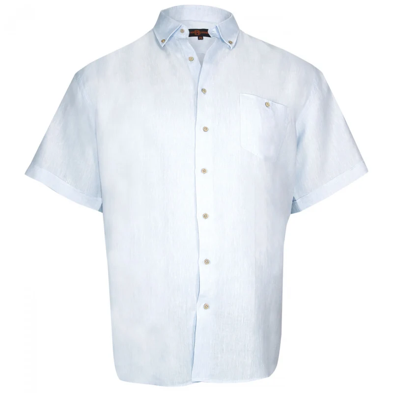 Chemise homme grande taille en lin coupe droite MONTE CARLO Doublissimo