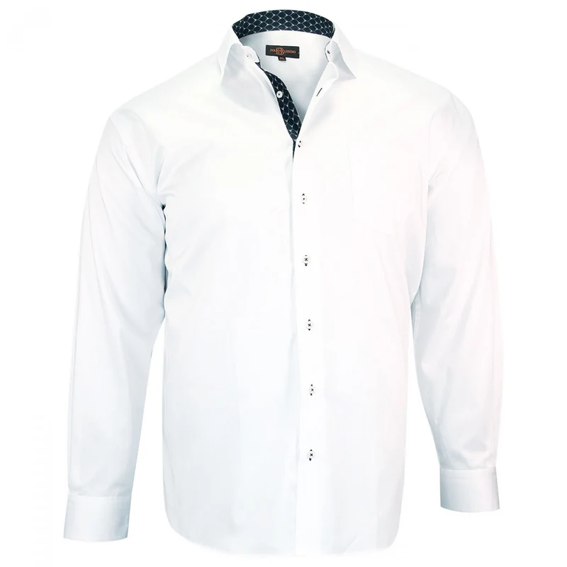 Chemise homme grande taille tendance coupe droite ANTIBE Doublissimo