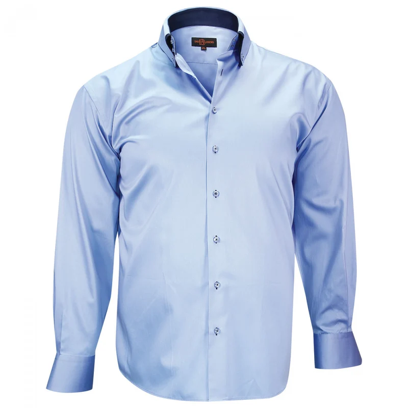 Chemise homme grande taille double col coupe droite TASCOLI Doublissimo