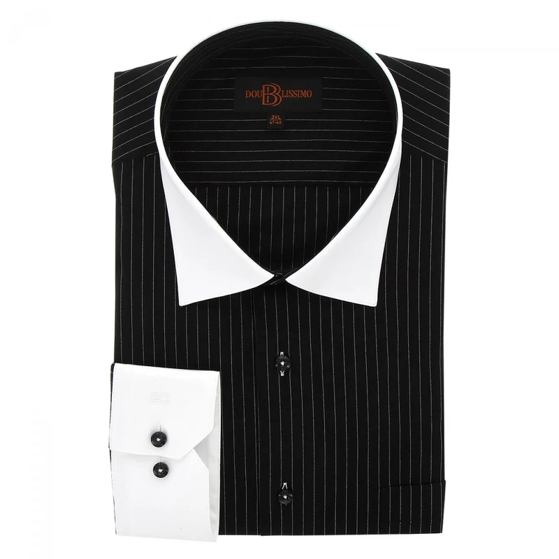 Chemise homme grande taille repassage facile coupe droite BORSALO Doublissimo