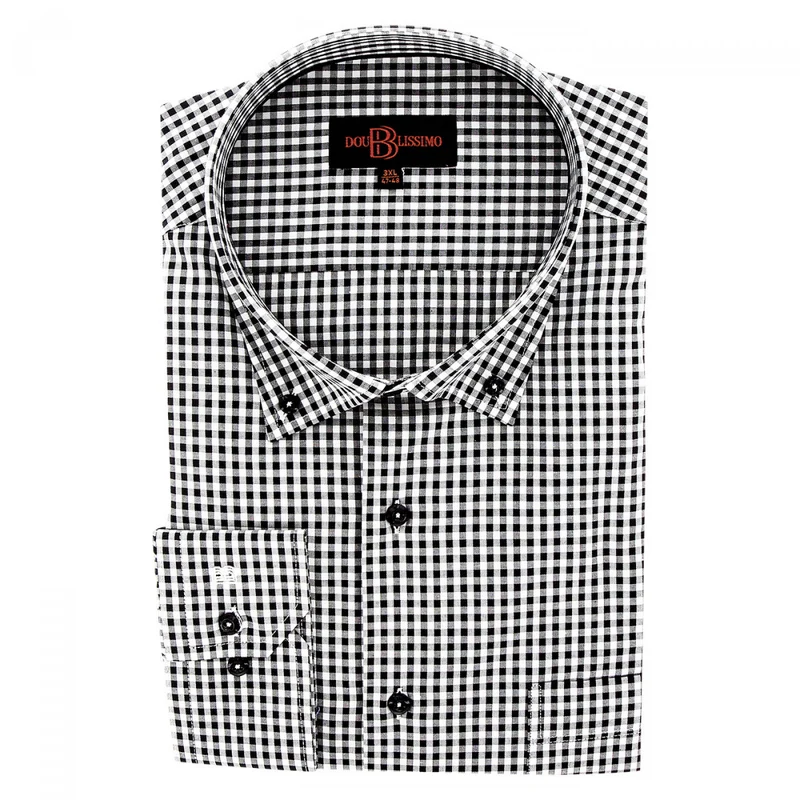Chemise homme grande taille repassage facile coupe droite VICKY Doublissimo