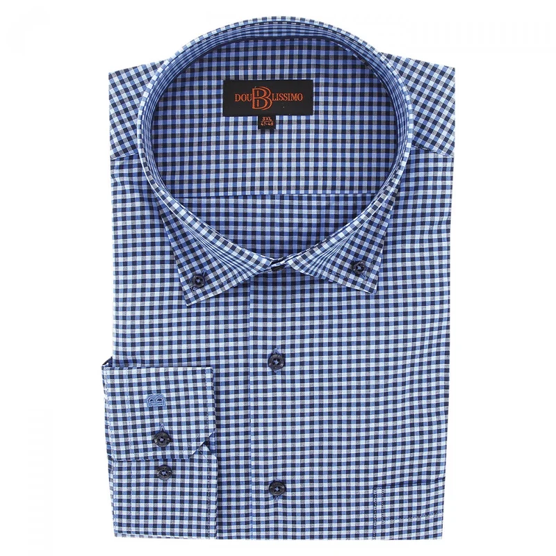 Chemise homme grande taille repassage facile coupe droite VICKY Doublissimo