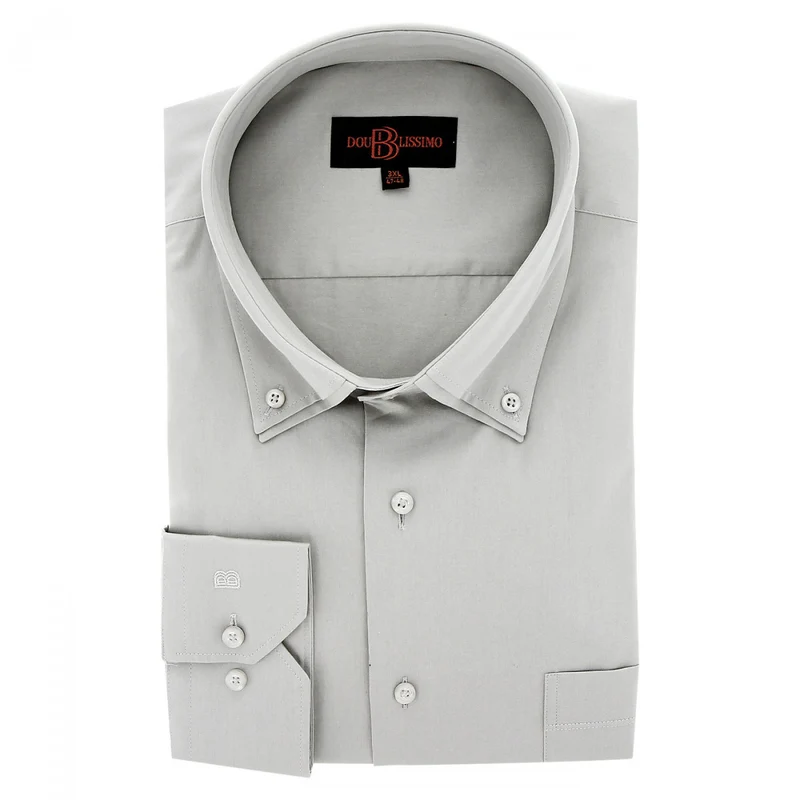 Chemise homme grande taille double col repassage facile coupe droite COLBUNI Doublissimo