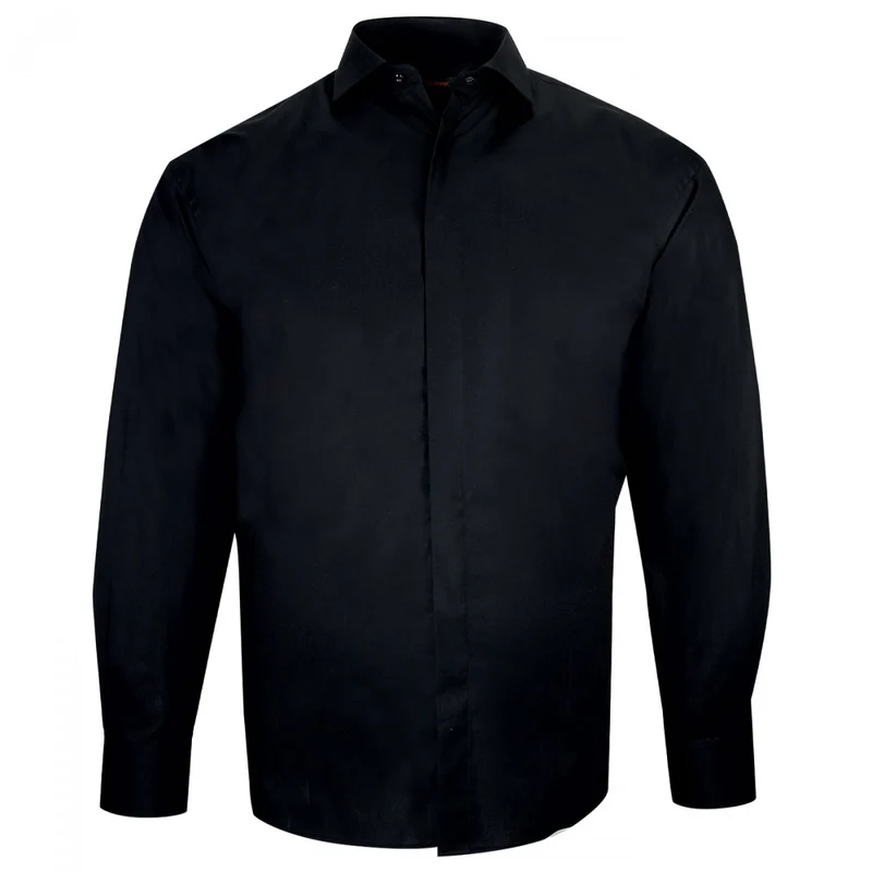 Chemise homme grande taille habillée gorge cachée coupe droite CACHET Doublissimo