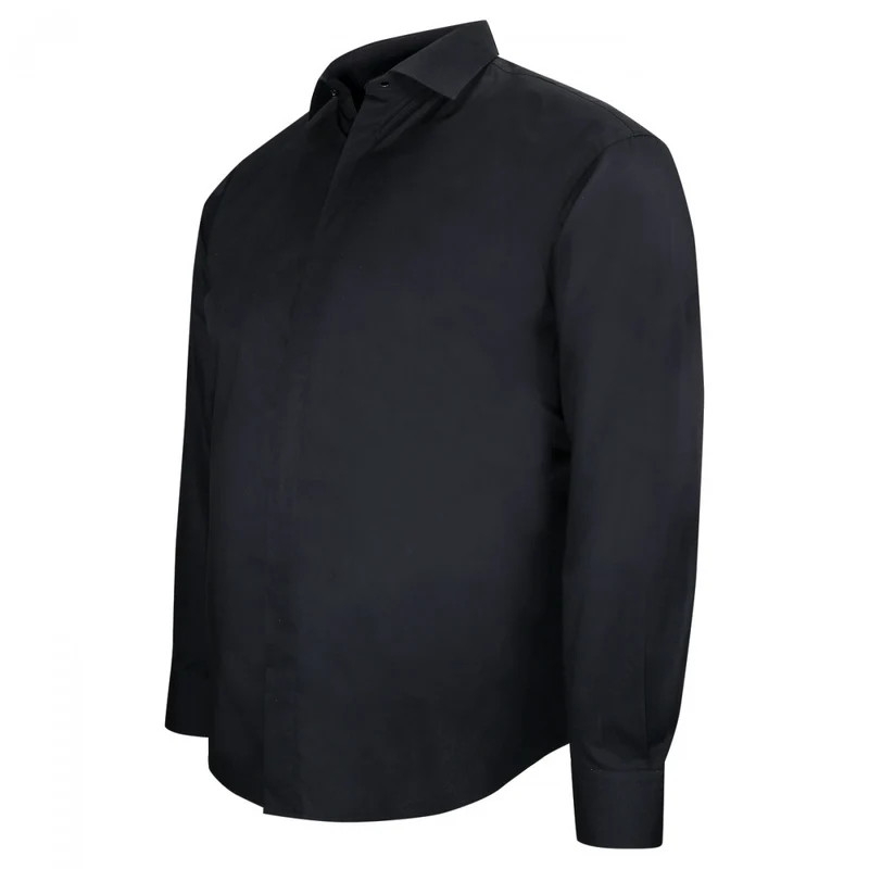 Chemise homme grande taille habillée gorge cachée coupe droite CACHET Doublissimo