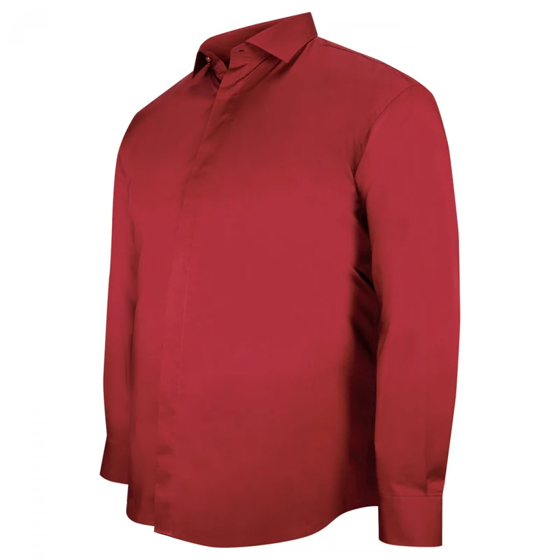 Chemise homme grande taille habillée gorge cachée coupe droite CACHET Doublissimo