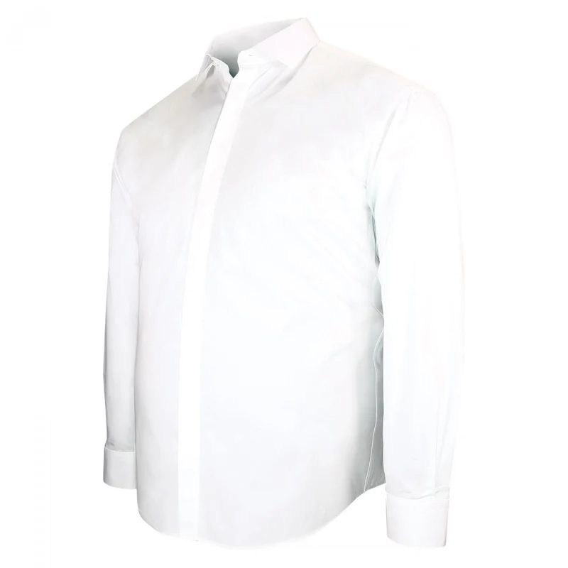 Chemise homme grande taille habillée gorge cachée coupe droite CACHET Doublissimo
