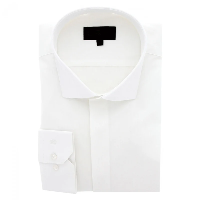 Chemise homme grande taille habillée gorge cachée coupe droite CACHET Doublissimo