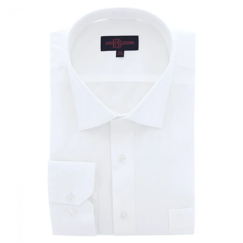 Chemise homme grande taille unie coupe droite LISIO Doublissimo