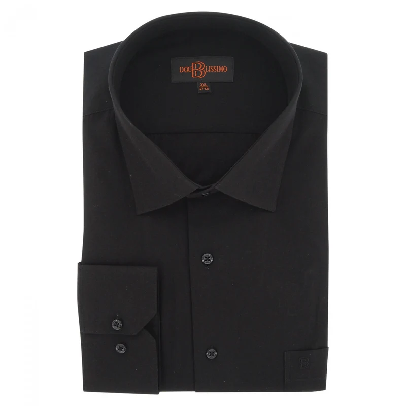 Chemise homme grande taille unie coupe droite LISIO Doublissimo