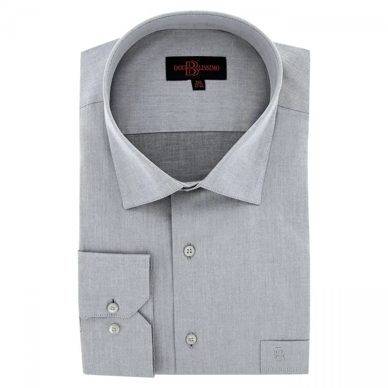 Chemise homme grande taille unie coupe droite LISIO Doublissimo