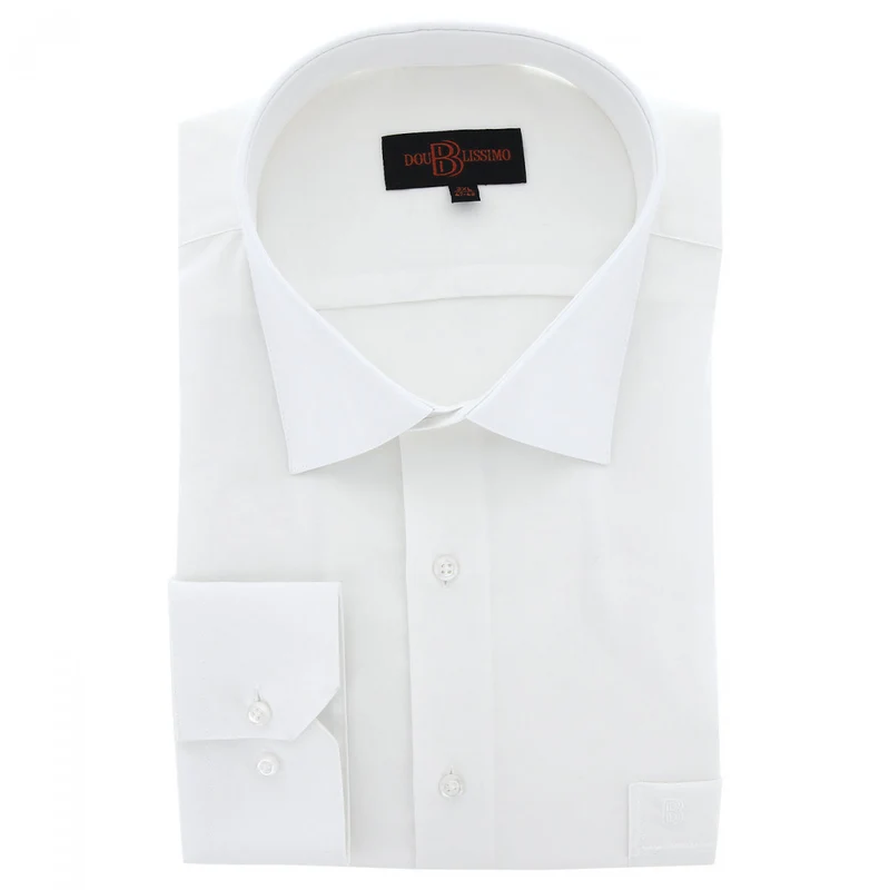 Chemise homme grande taille unie coupe droite LISIO Doublissimo
