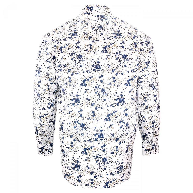 Chemise homme grande taille tissus à motifs coupe droite FLOREALE Doublissimo