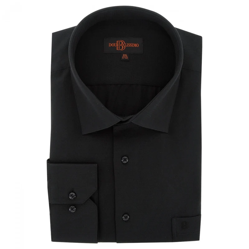 Chemise homme grande taille tissus premium armuré coupe droite BASTINI Doublissimo