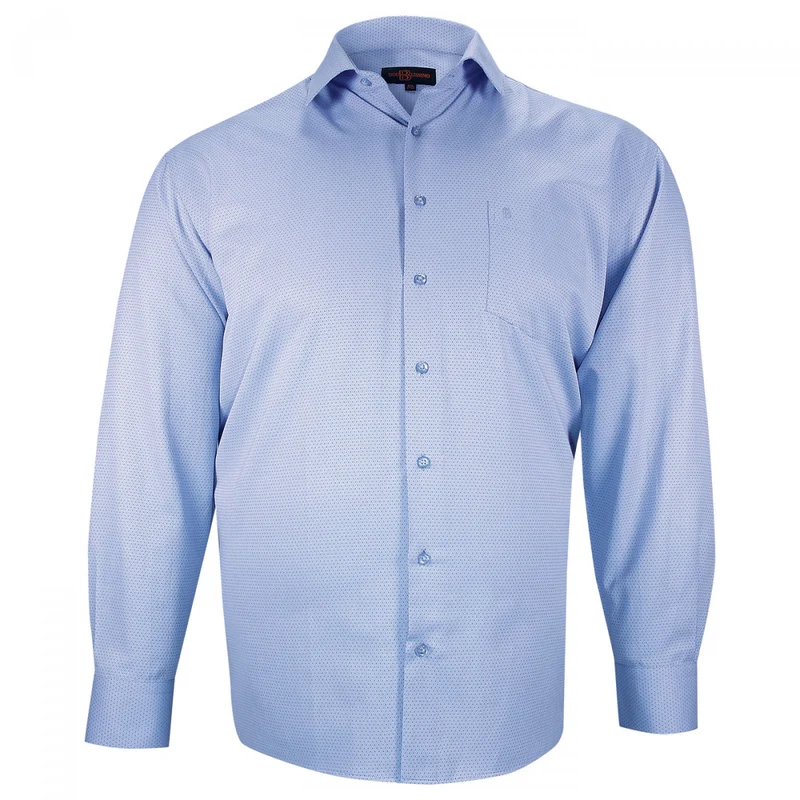 Chemise homme grande taille tissus premium armuré coupe droite BASTINI Doublissimo